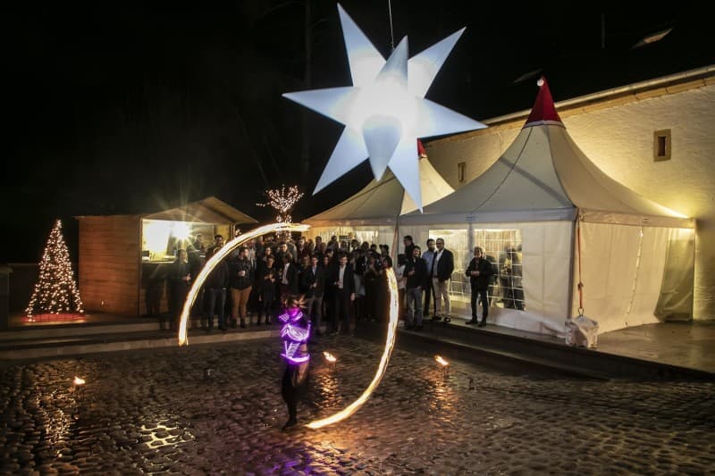 Christmas party - Spectacle de feu au Moulin
