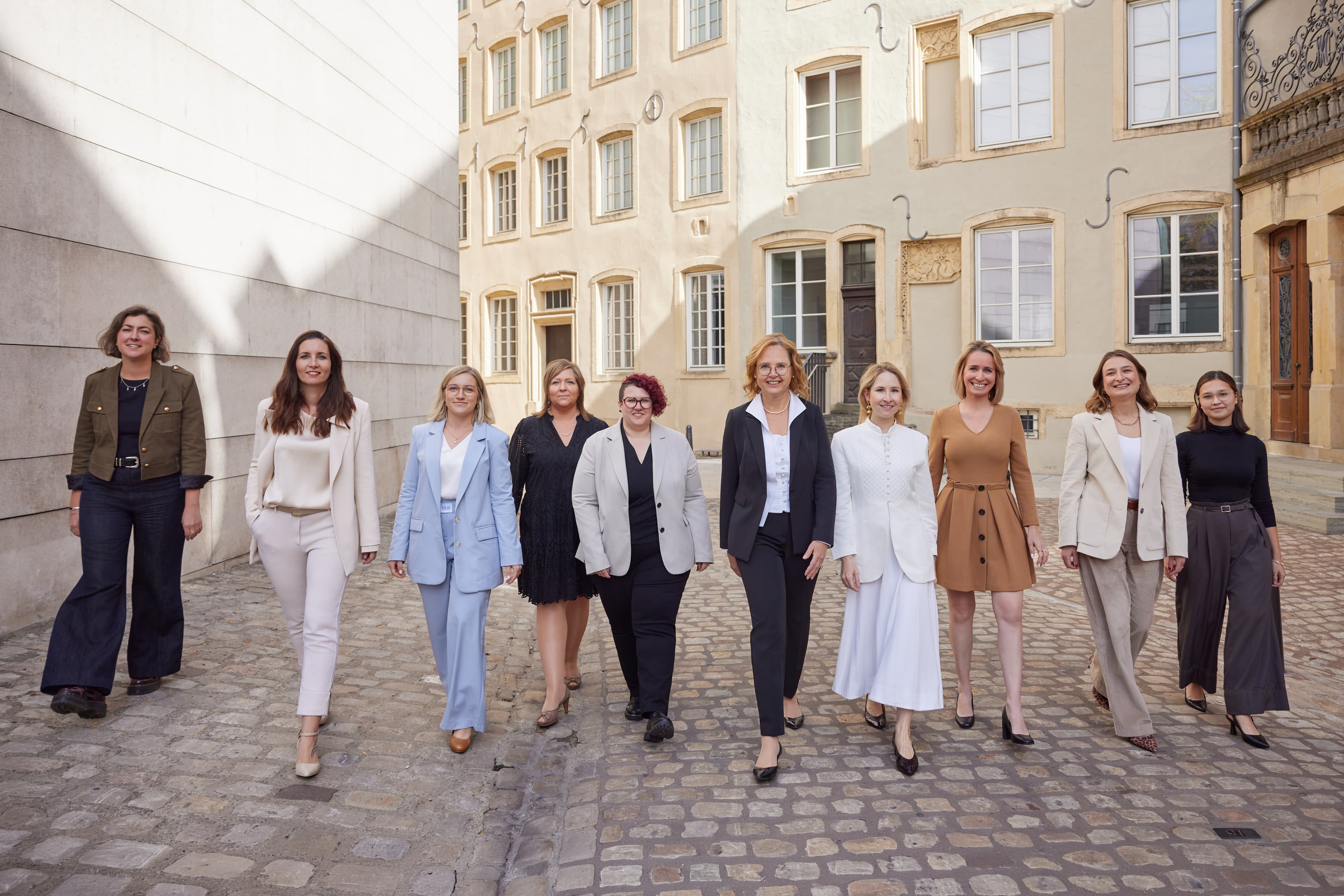 Group picture while walking